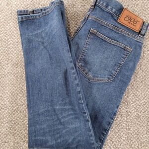 Jos. A. Bank Men's Slim Straight Jeans - Blue with Brown Patch